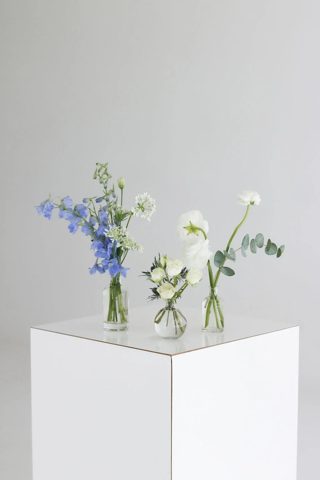 French Blue Bud Vase Trio — MR Floral & Events